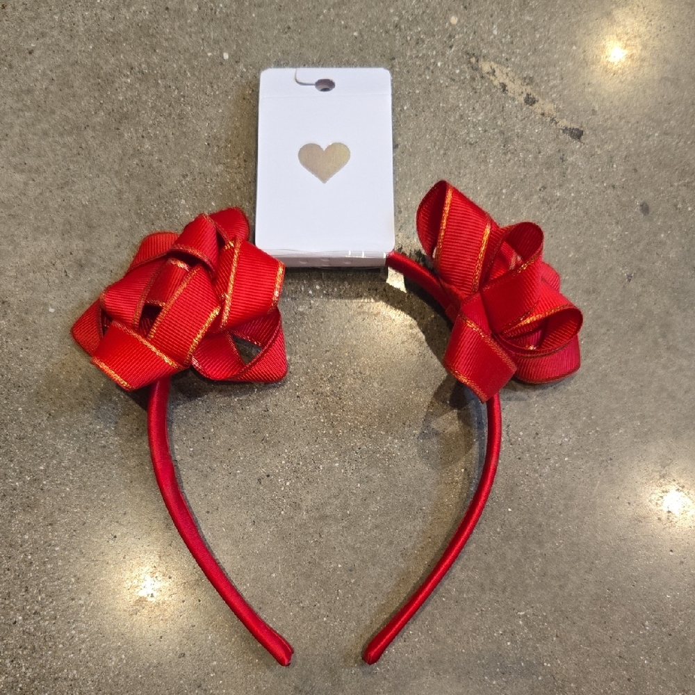 * NEW Holiday Red Ribbon Headband From The Children's Place